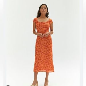 NWT Musier Paris Yasmeen Dress in orange